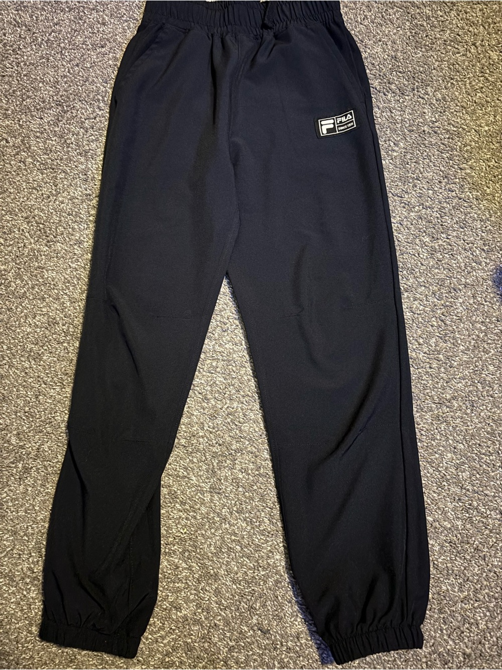 Fila Kids Black Jogger Sweatpants with Logo Patch